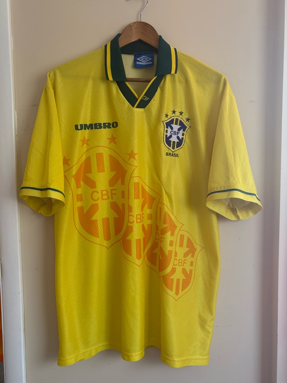 Vintage Brazil CBF Soccer Jersey 94 World Cup Home Kit